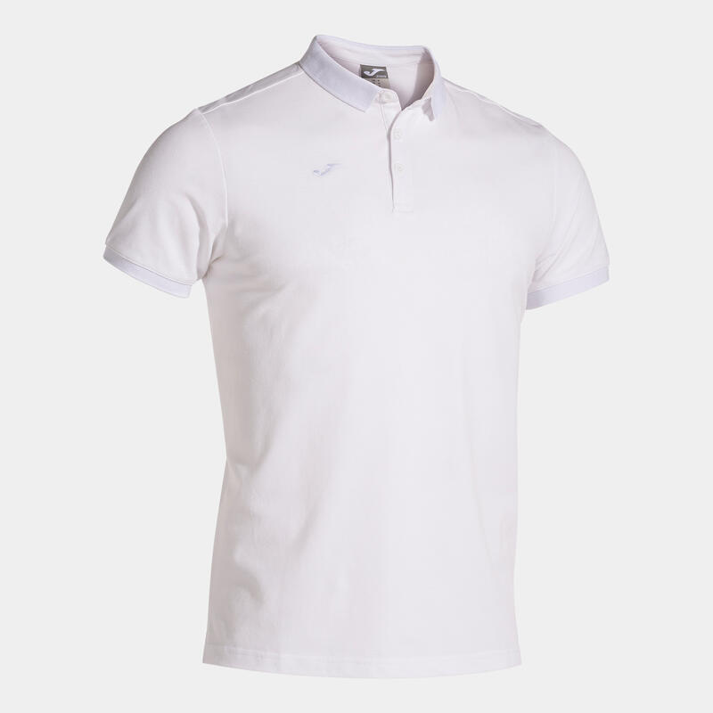 Polo Manga Corta Golf Hombre Joma Pasarela III Blanco