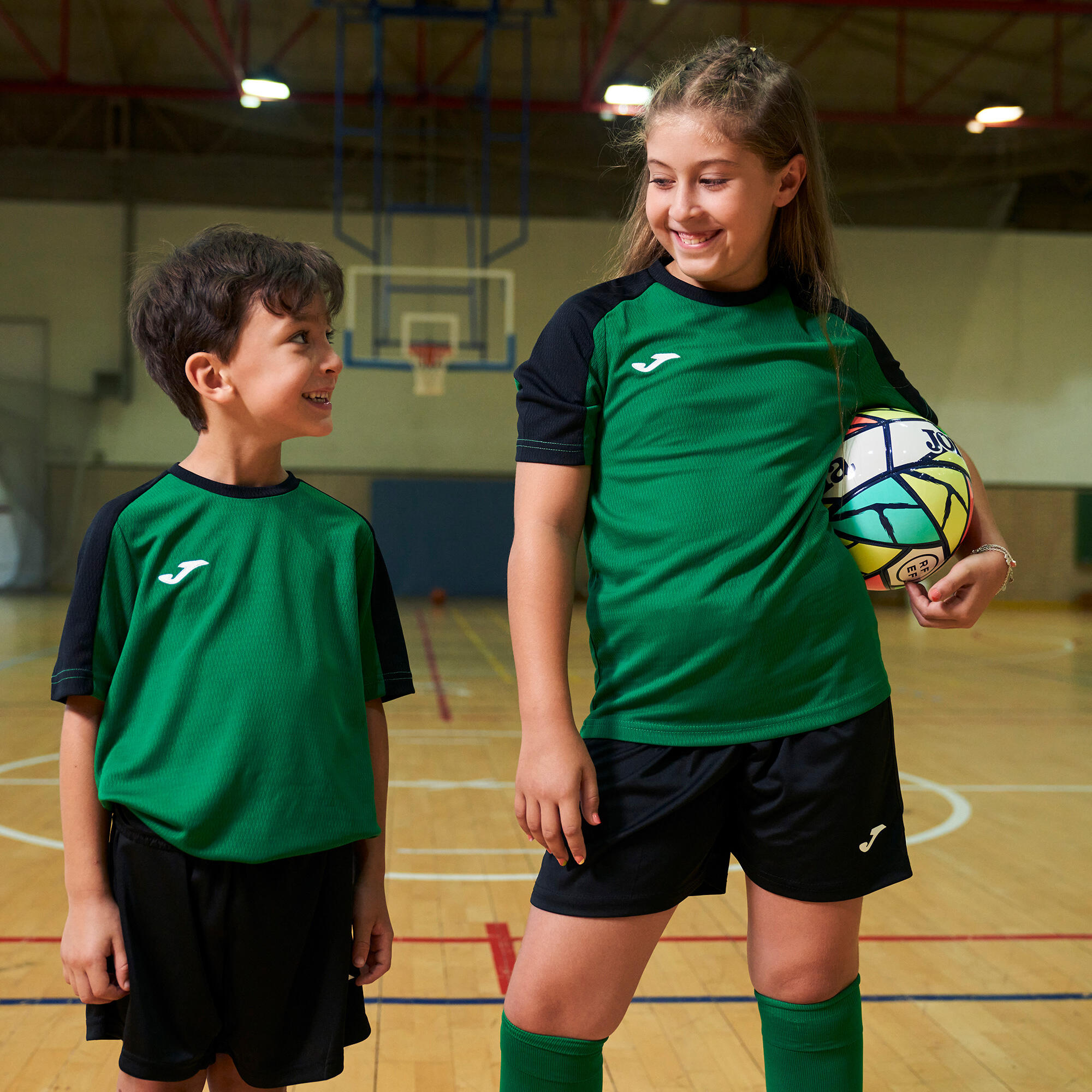 T-Shirt Manga Curta Futebol Homem Joma Eco Championship Verde 3/4