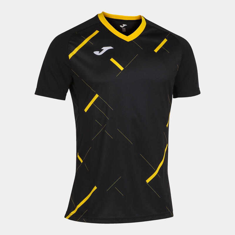 Camiseta Manga Corta Fútbol Niños Joma Tiger III Negro