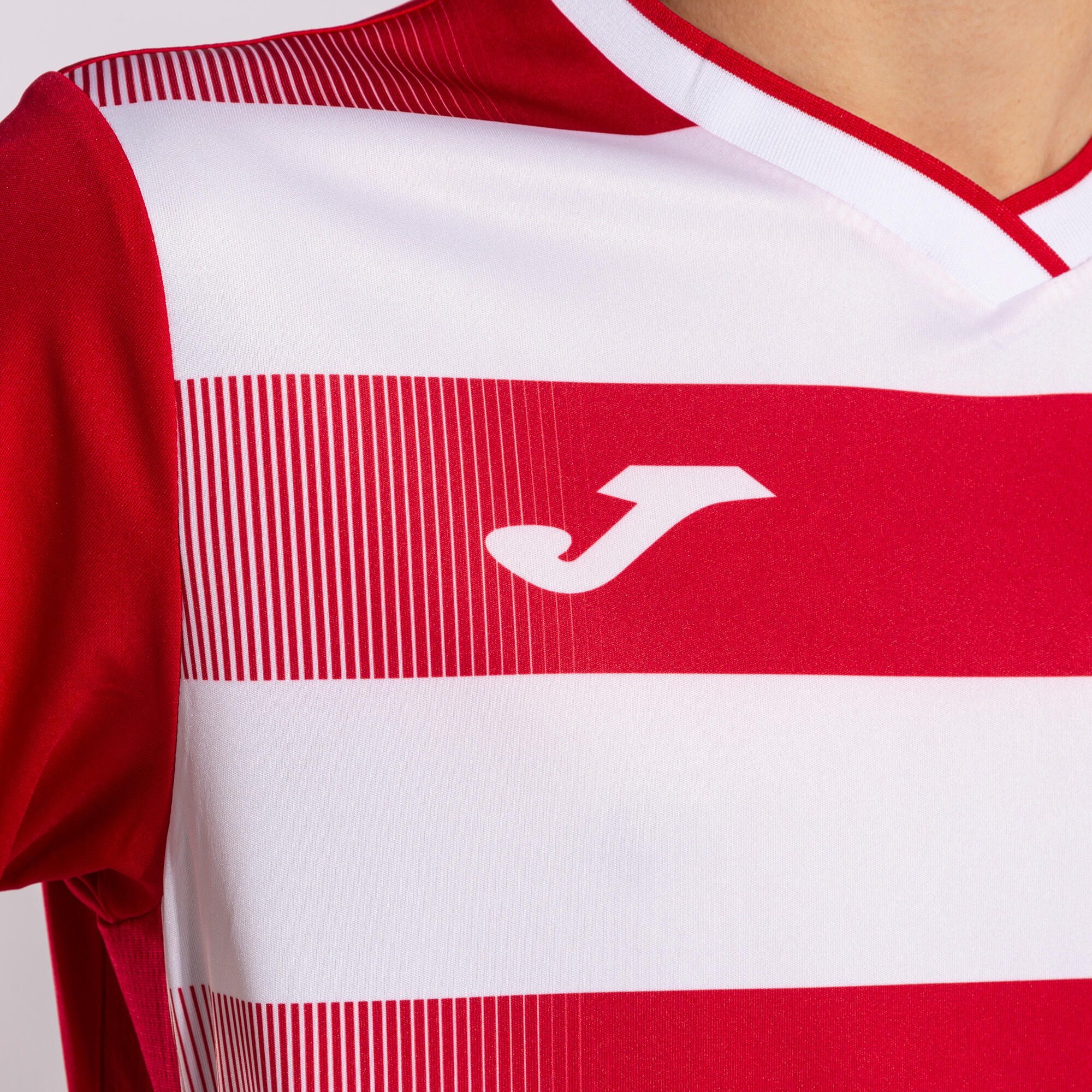 Camiseta Manga Corta Fútbol Niños Joma Europa V Rojo 4/5