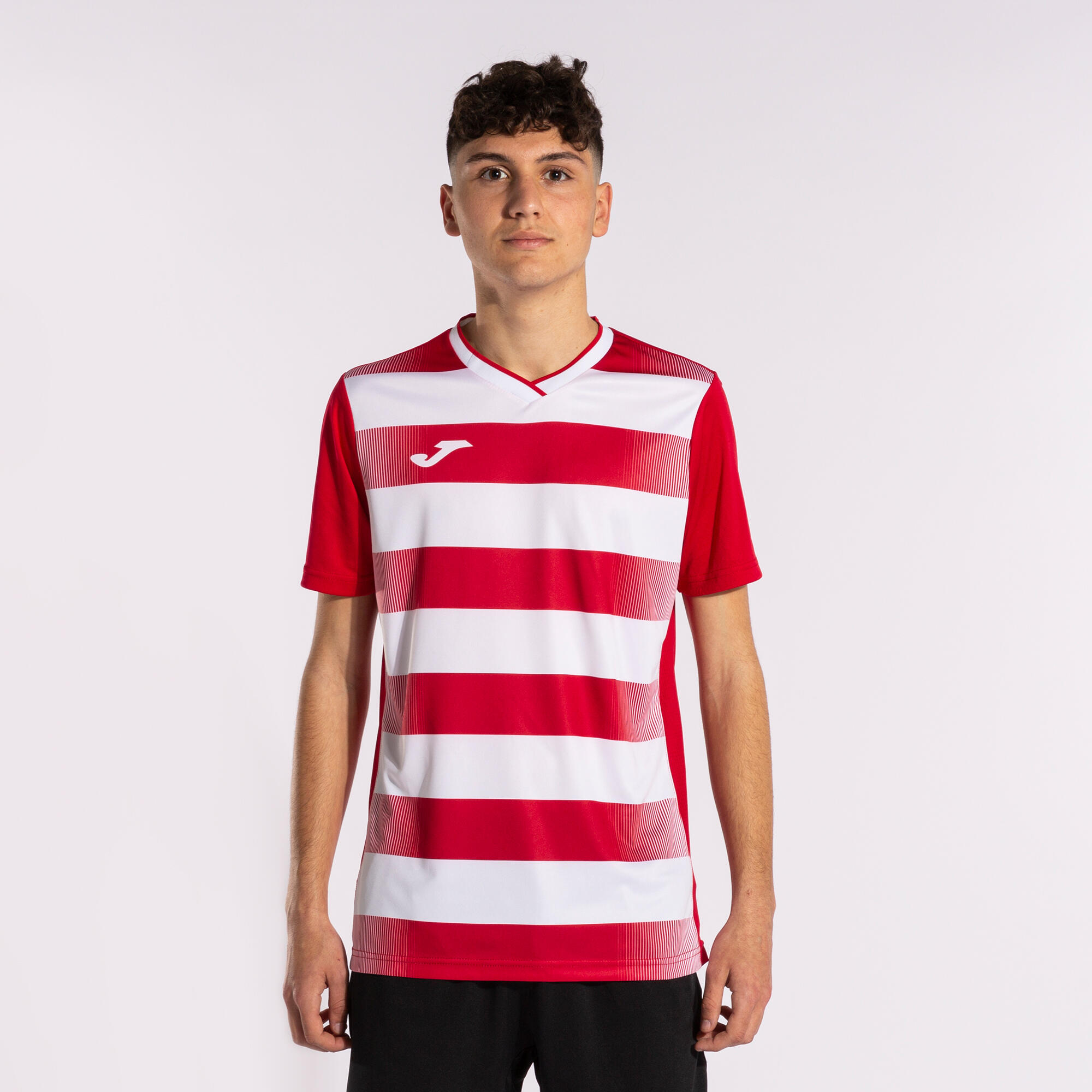 Camiseta Manga Corta Fútbol Niños Joma Europa V Rojo 2/5