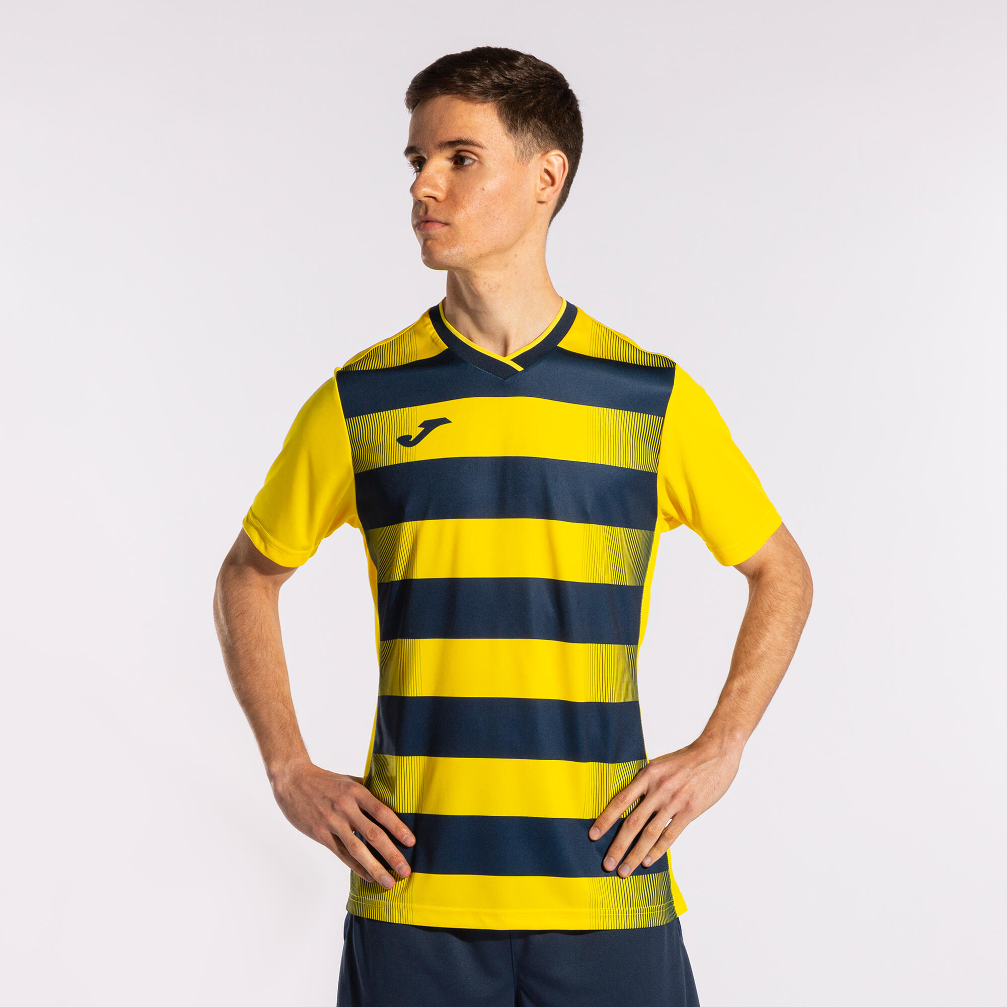 Camiseta Manga Corta Fútbol Niños Joma Europa V Amarillo JOMA