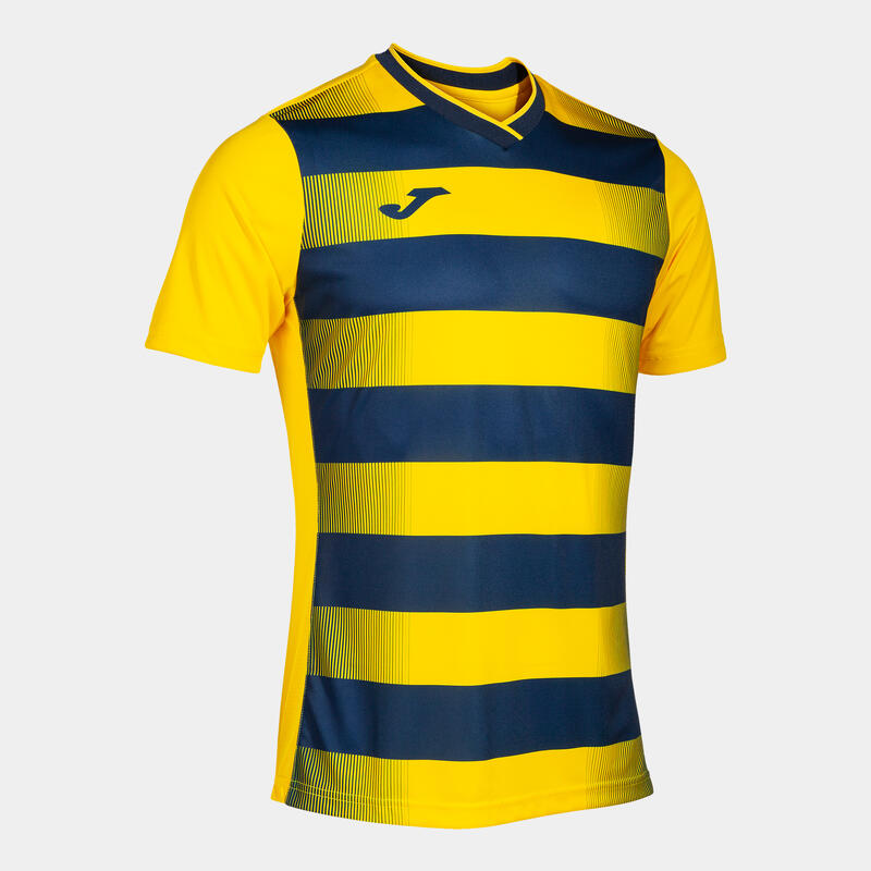 Camiseta Manga Corta Fútbol Hombre Joma Europa V Amarillo