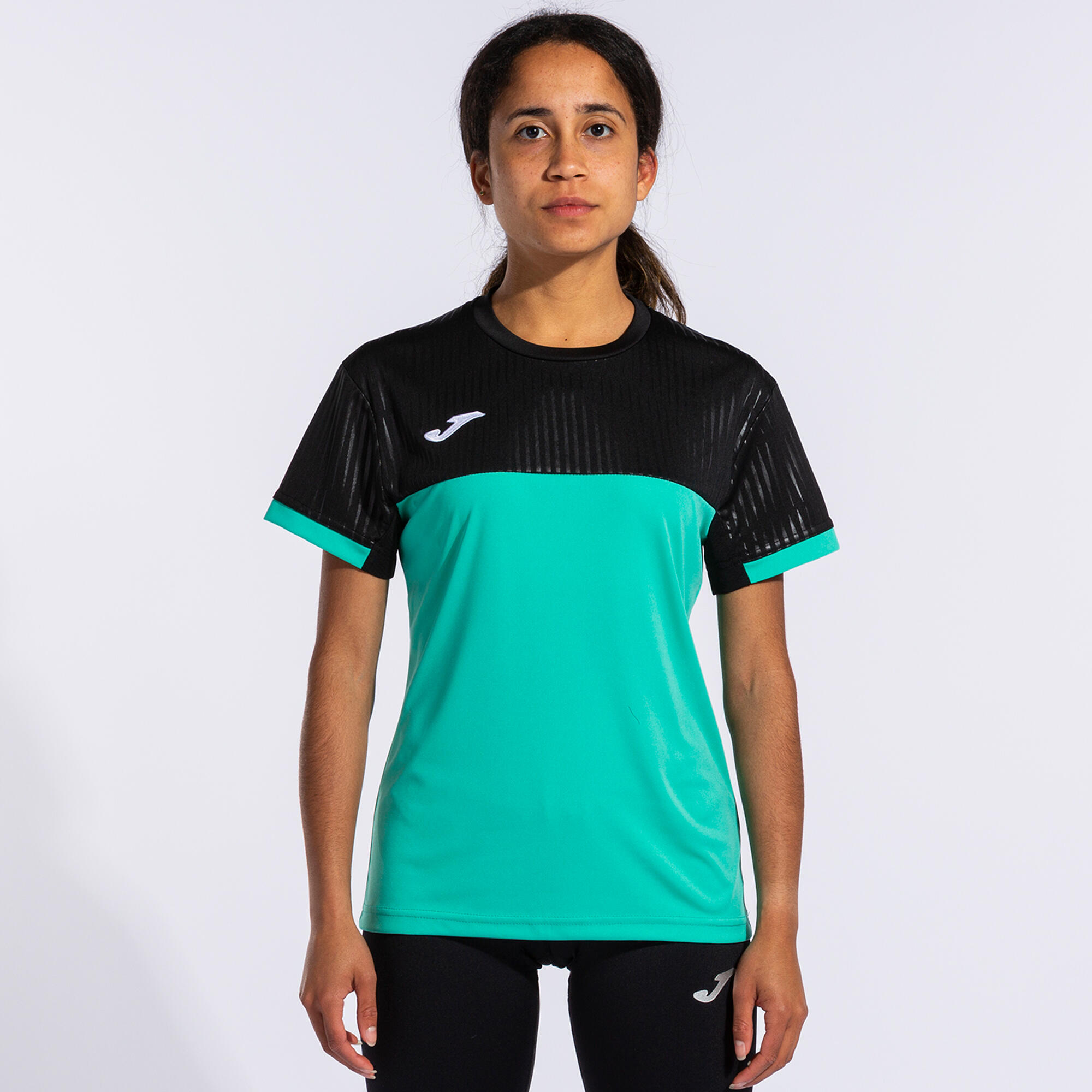 Maillot Manches Courtes Padel Femme Joma Montreal Vert 3/5