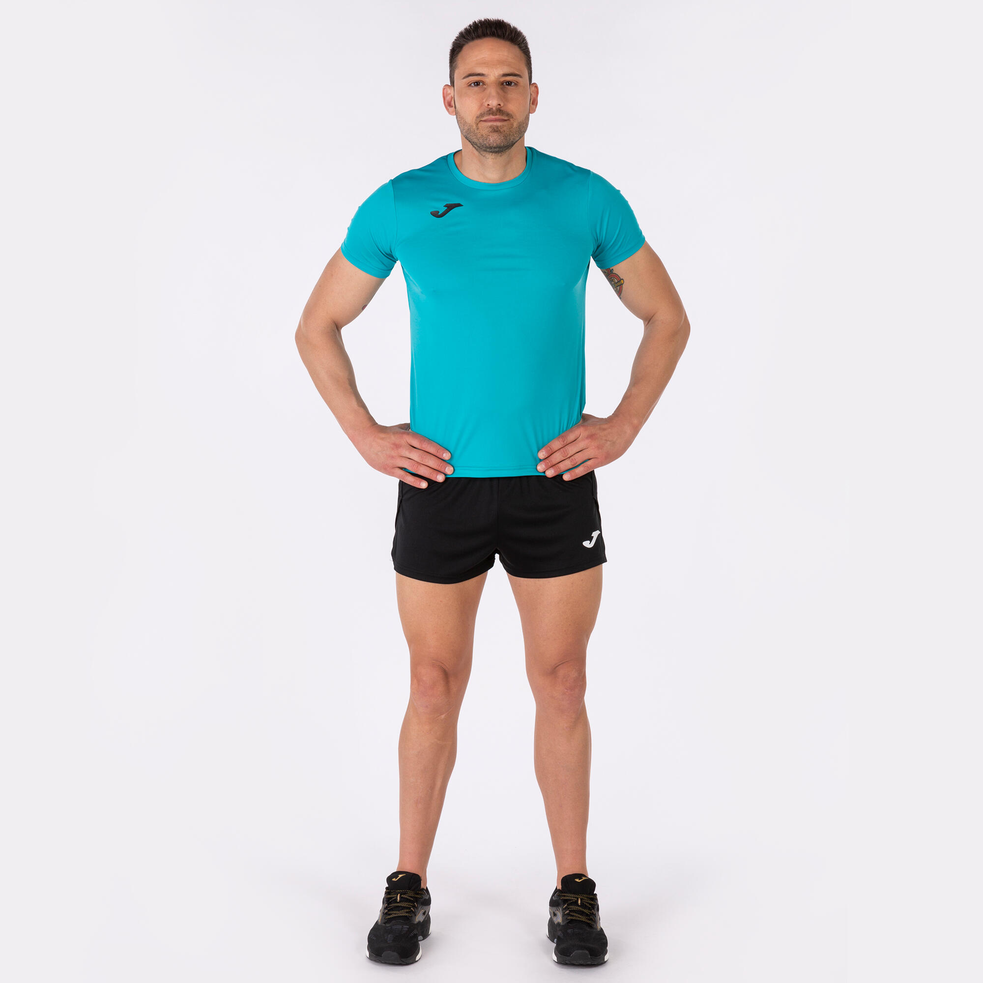 T-Shirt Manga Curta Running Criança Joma Record II Azul-Turquesa 4/5