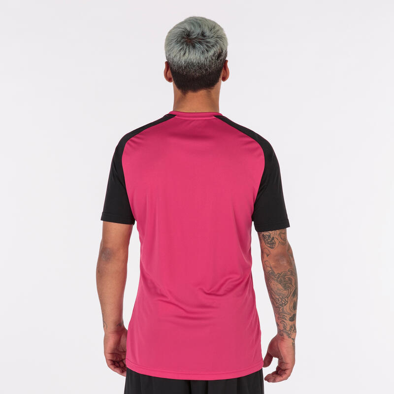 Camiseta Manga Corta Fútbol Hombre Joma Academy IV Fucsia