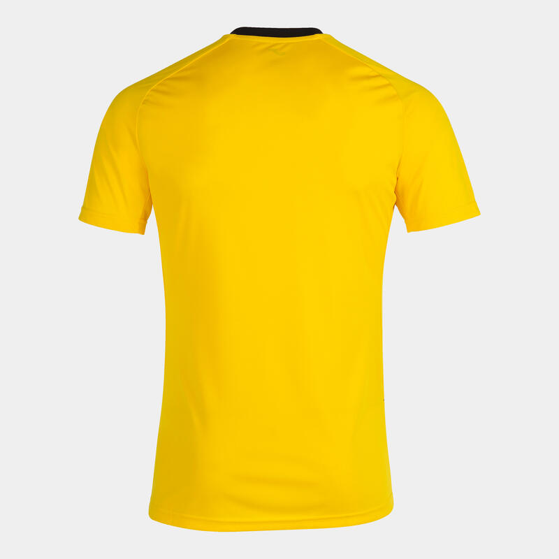 Camiseta Manga Corta Fútbol Niños Joma Tiger III Amarillo