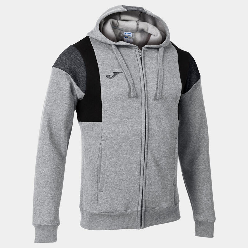 Chaqueta Con Capucha Fútbol Niños Joma Confort III Gris Melange