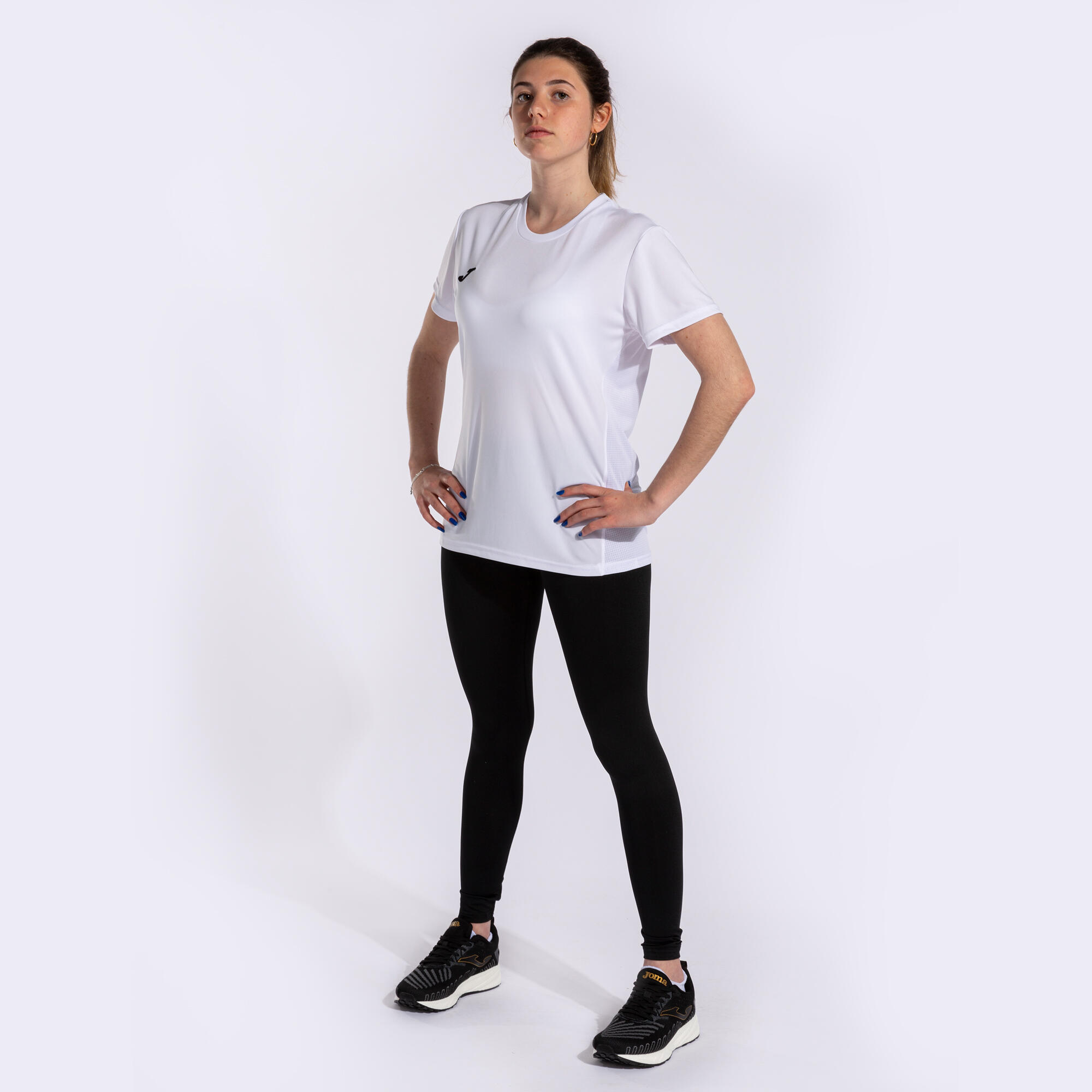 Maillot Manches Courtes Football Femme Joma Winner II Blanc 4/5