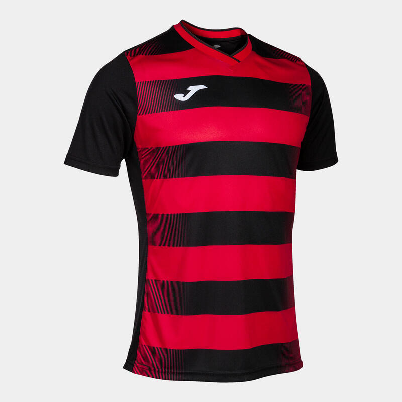 Camiseta Manga Corta Fútbol Hombre Joma Europa V Negro