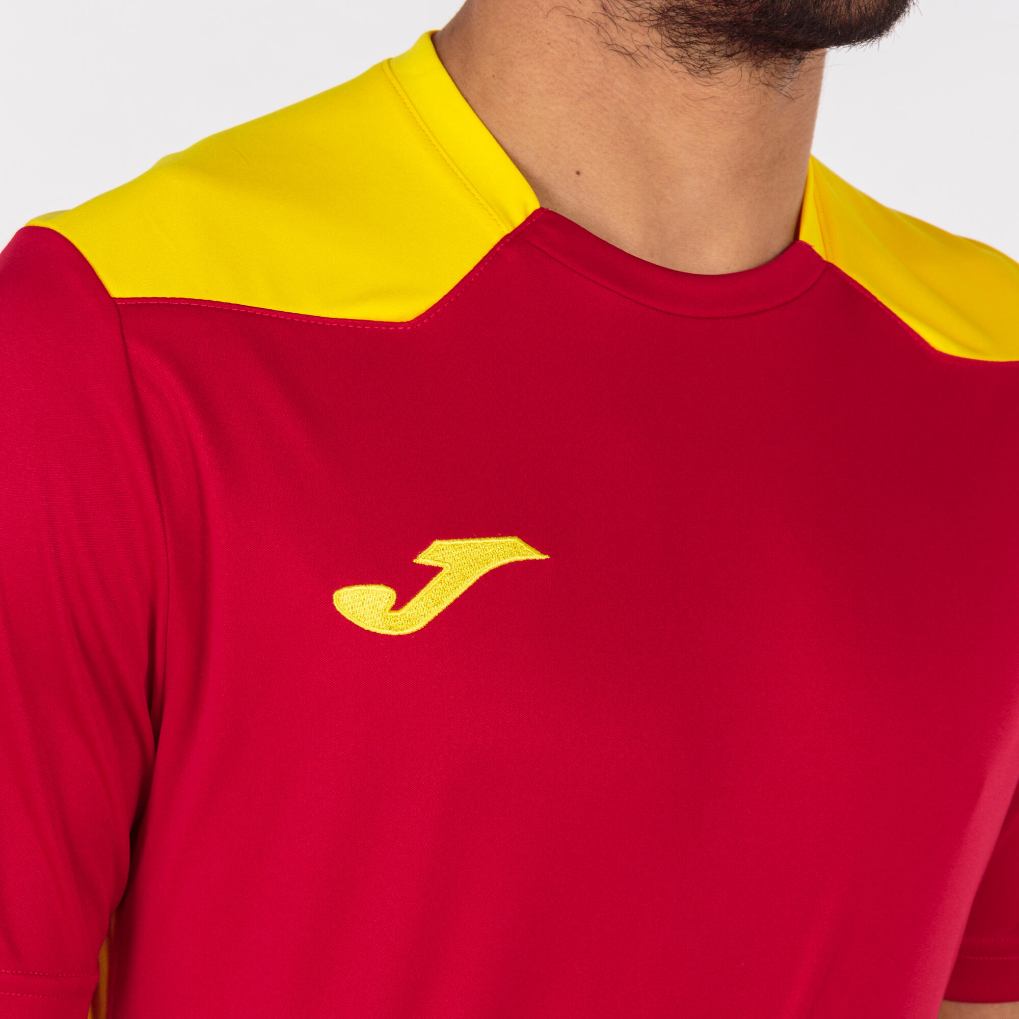 T-Shirt Manga Curta Futebol Homem Joma Championship VI Vermelho 5/5