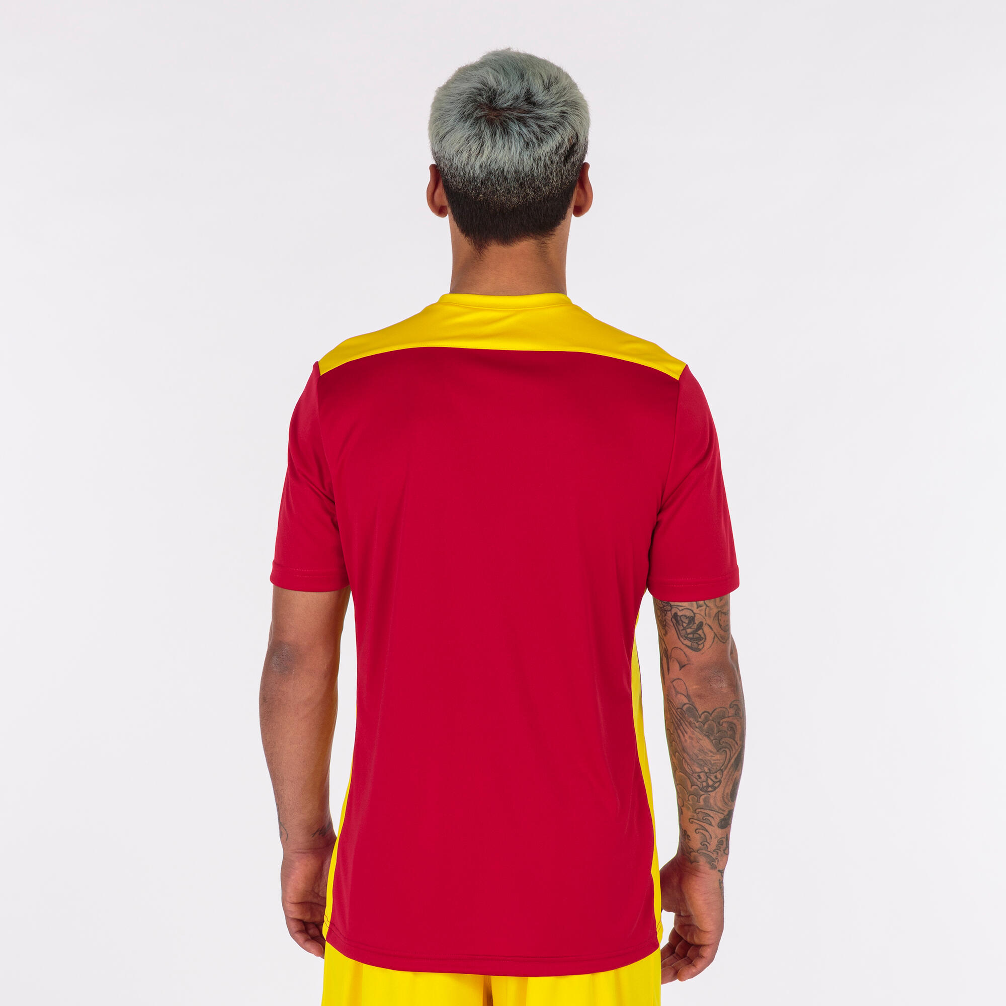 T-Shirt Manga Curta Futebol Homem Joma Championship VI Vermelho 3/5