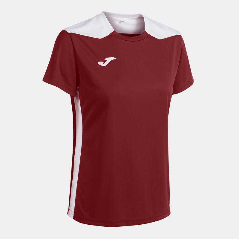 Camiseta Manga Corta Fútbol Mujer Joma Championship VI Burdeos