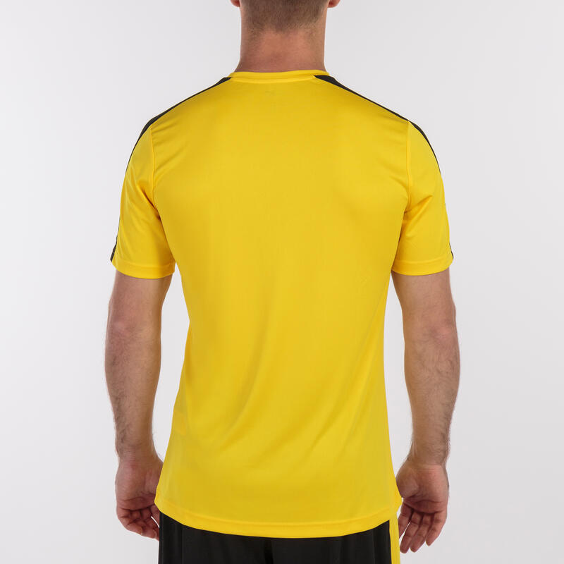 Tricou Academy galben/negru, mânecă scurtă, guler rotund, XL