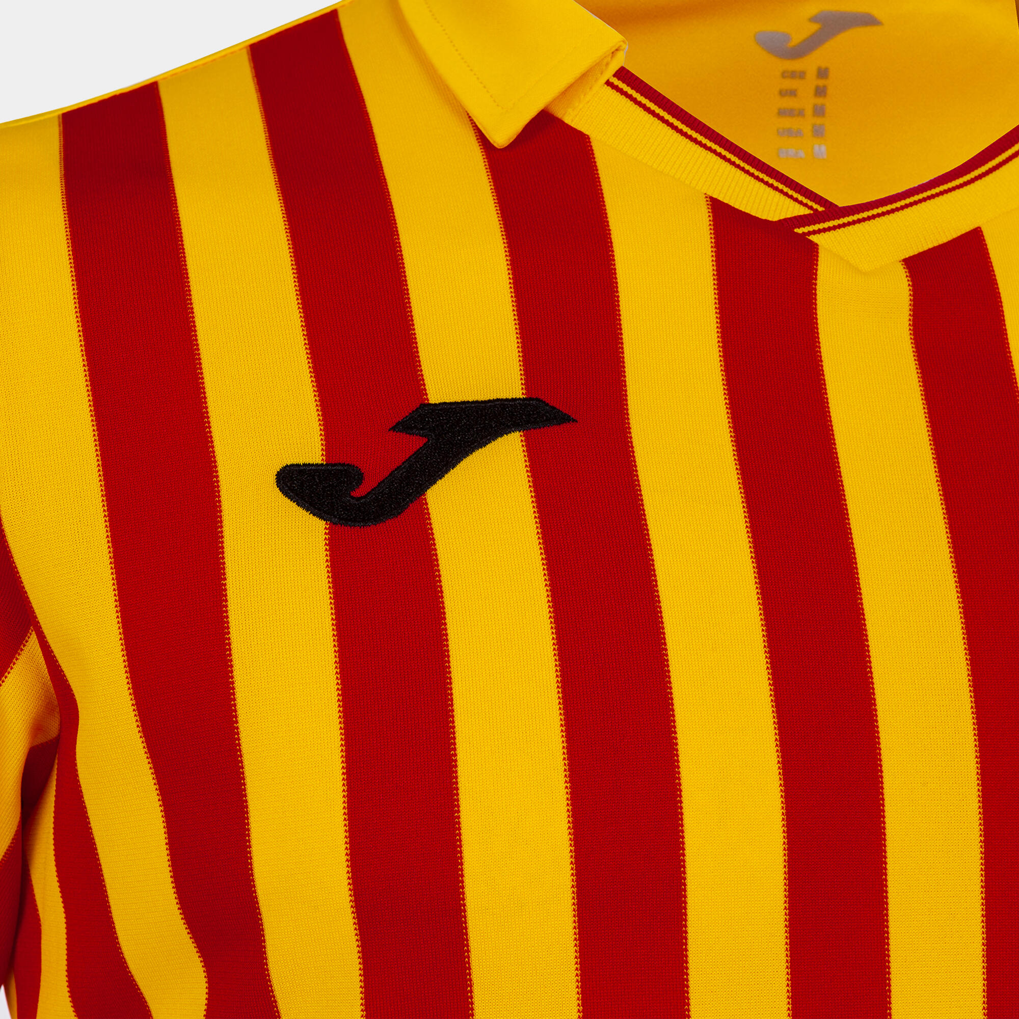 Camiseta Manga Corta Fútbol Hombre Joma Copa II Amarillo 3/3
