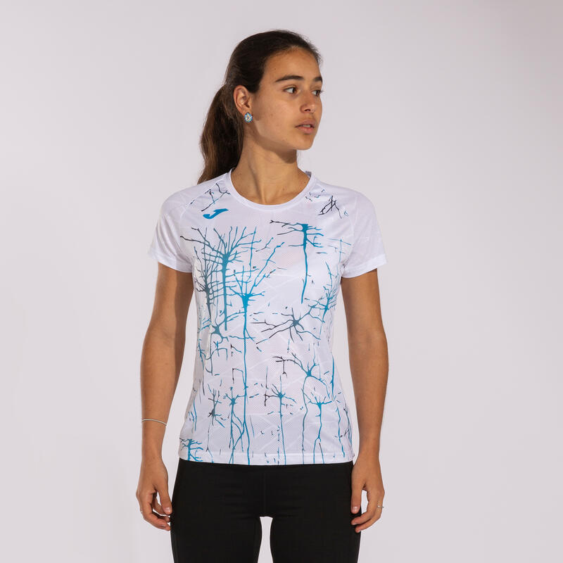 Camiseta Manga Corta Running Mujer Joma Elite IX Blanco