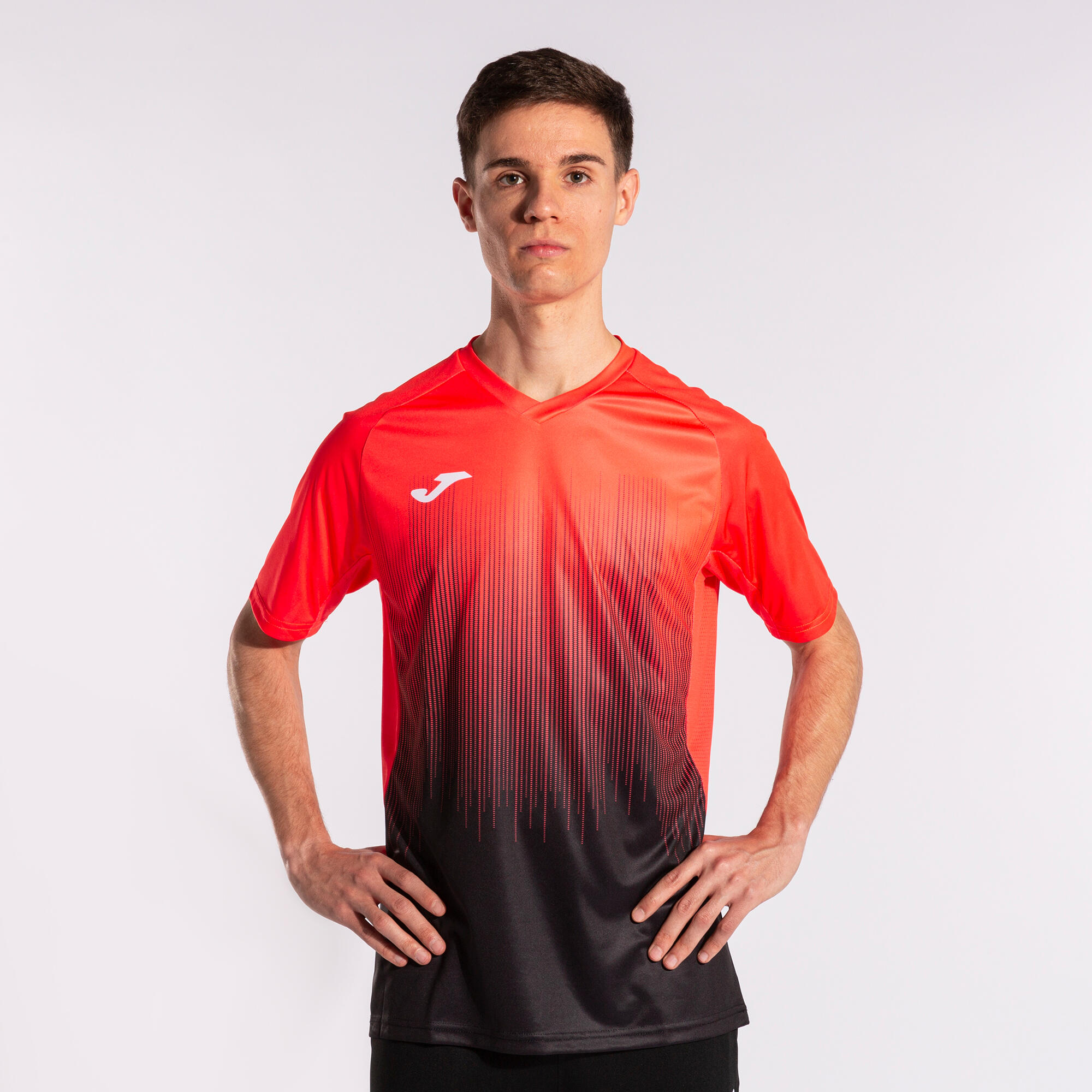 Maillot Manches Courtes Football Enfants Joma Tiger IV Noir 2/5