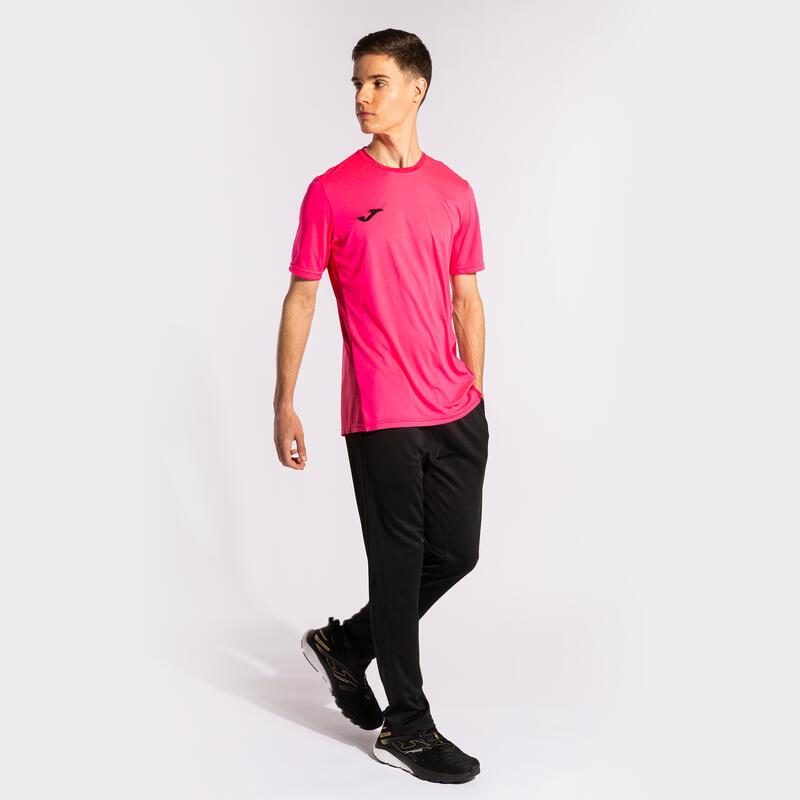 Camiseta Manga Corta Fútbol Hombre Joma Winner II Rosa Flúor