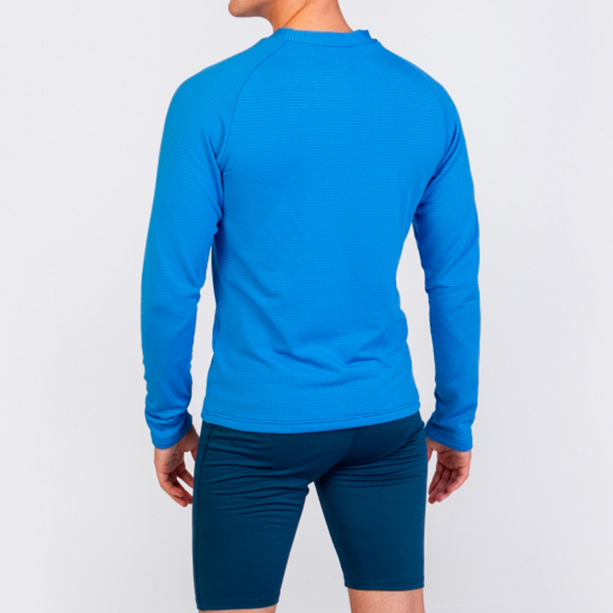 Maillot Manches Longues Fitness Homme Joma Brama Fleece Bleu Roi 3/4