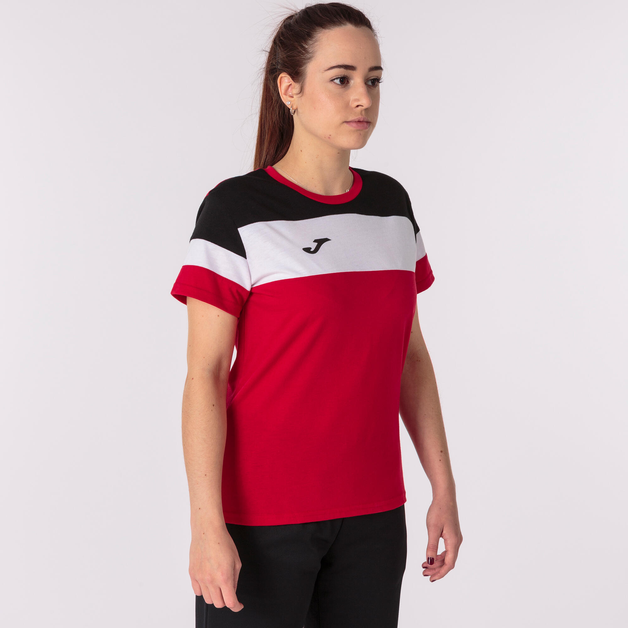 Camiseta Manga Corta Fútbol Mujer Joma Crew IV Rojo 3/5