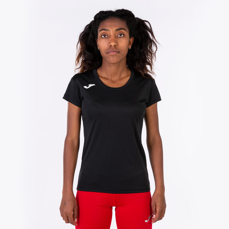 Camiseta Manga Corta Running Mujer Joma Record II Negro