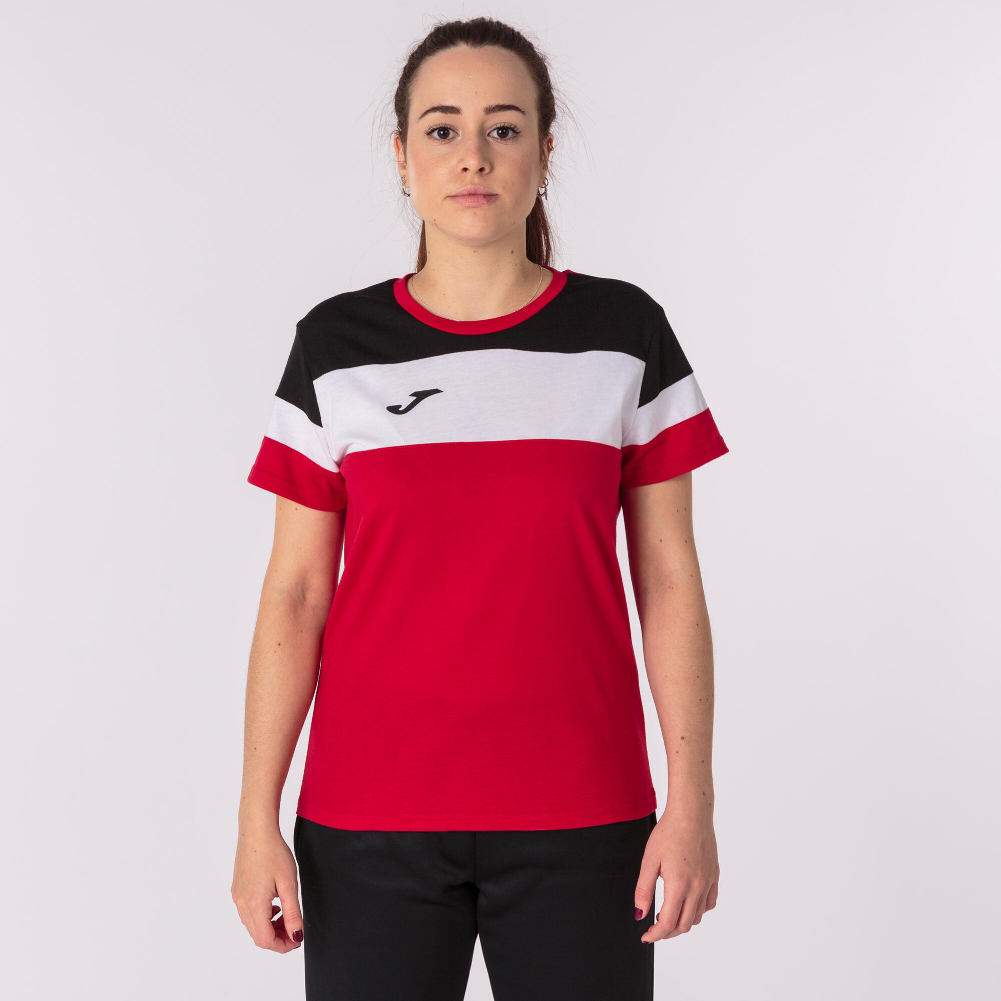 Camiseta Manga Corta Fútbol Mujer Joma Crew IV Rojo 2/5