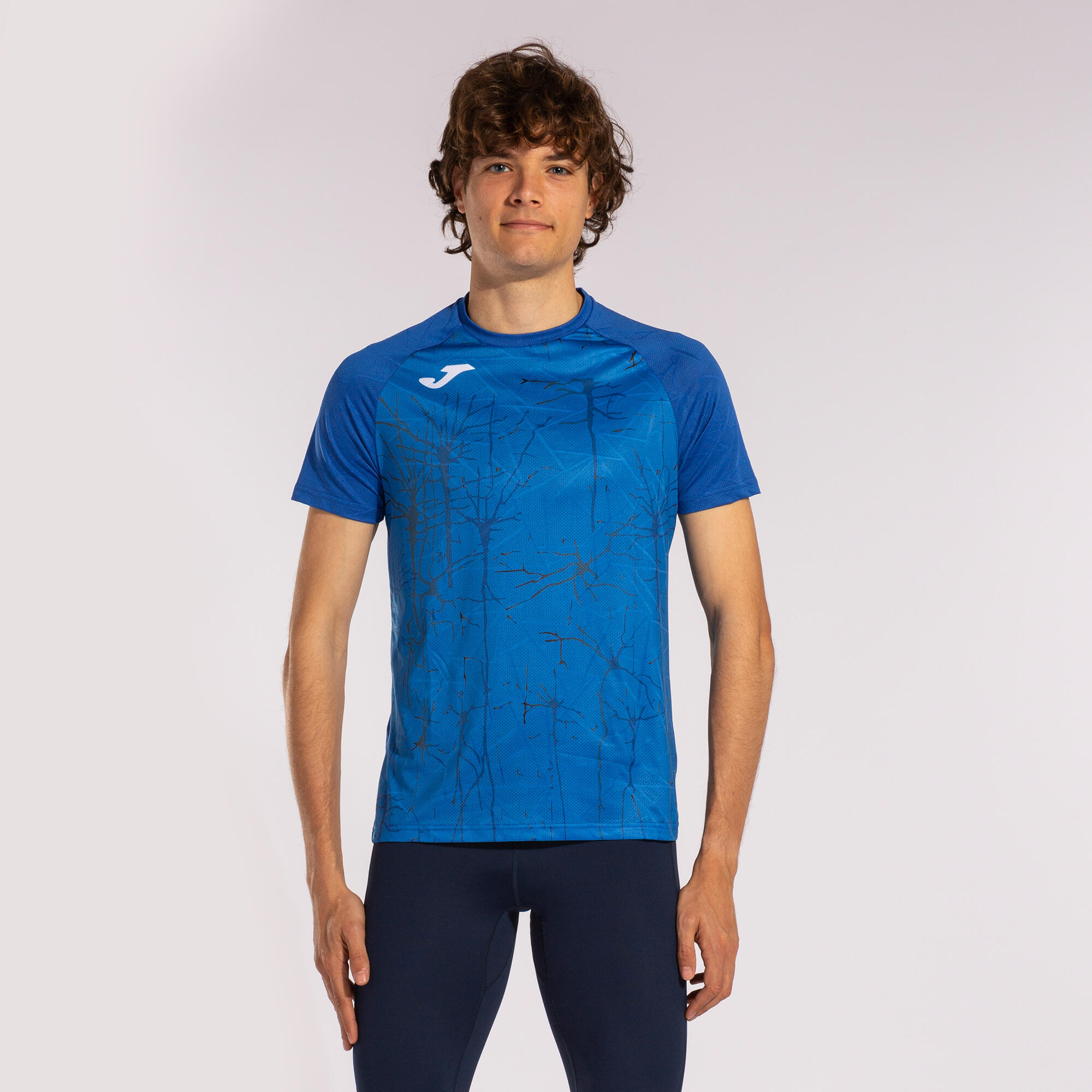 T-Shirt Manga Curta Running Homem Joma Elite IX Azul Royal 2/5