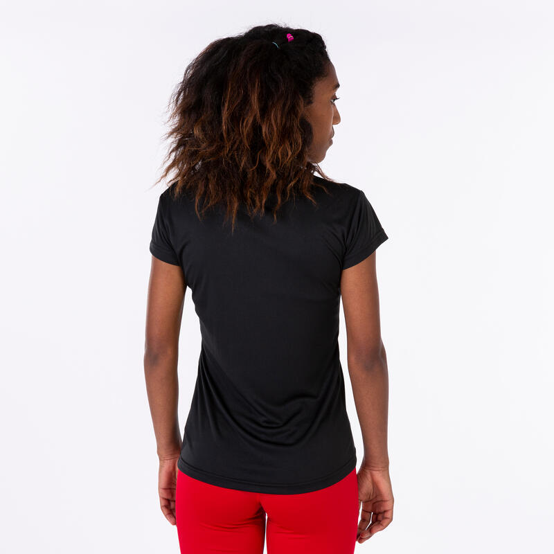 Camiseta Manga Corta Running Mujer Joma Record II Negro