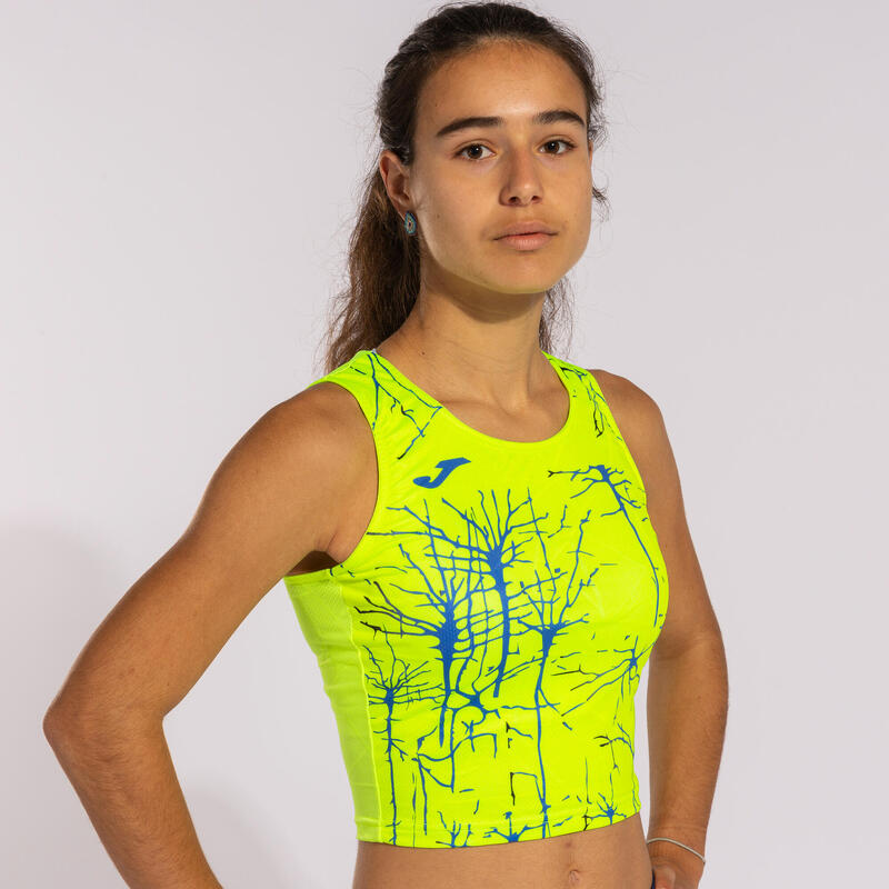 Top Running Mujer Joma Elite IX Amarillo Flúor