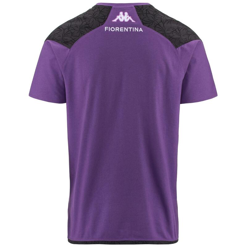 kappa t-shirt da bambino in cotone viola da calcio