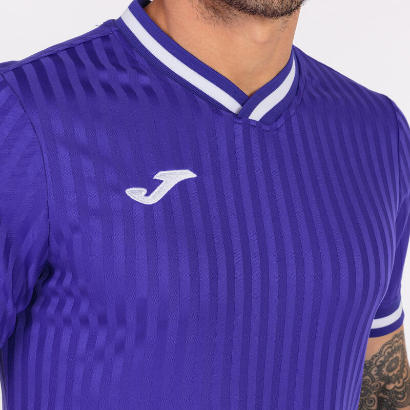 Camiseta Manga Corta Fútbol Hombre Joma Toletum III Morado