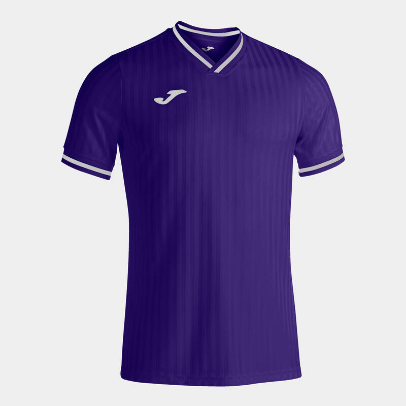 Camiseta Manga Corta Fútbol Hombre Joma Toletum III Morado