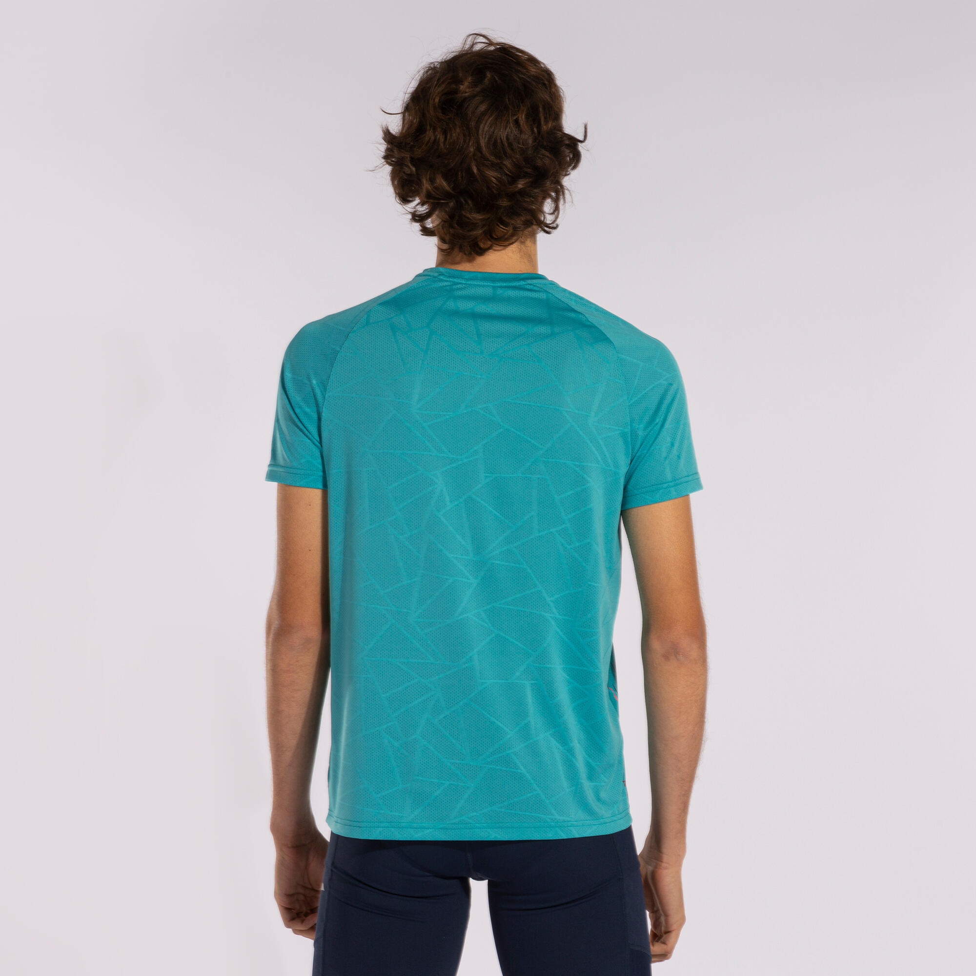 T-Shirt Manga Curta Running Homem Joma Elite IX Azul-Turquesa 3/5