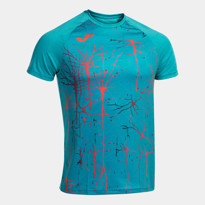 Camiseta Manga Corta Running Hombre Joma Elite IX Turquesa