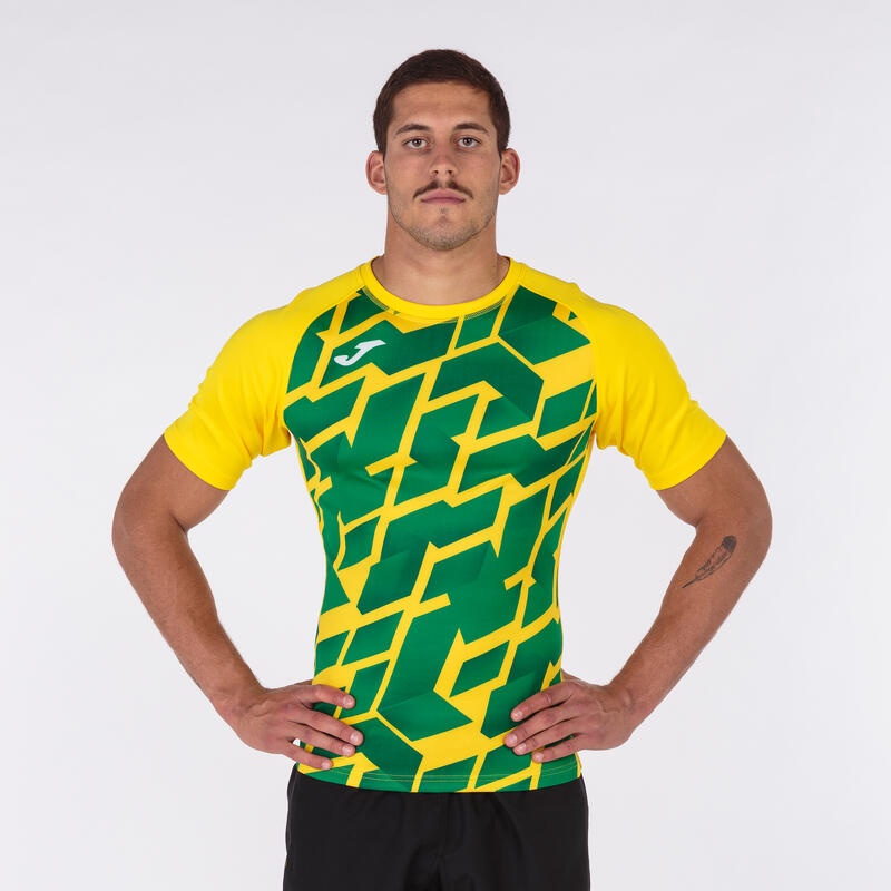 Camiseta Manga Corta Rugby Hombre Joma Myskin III Amarillo