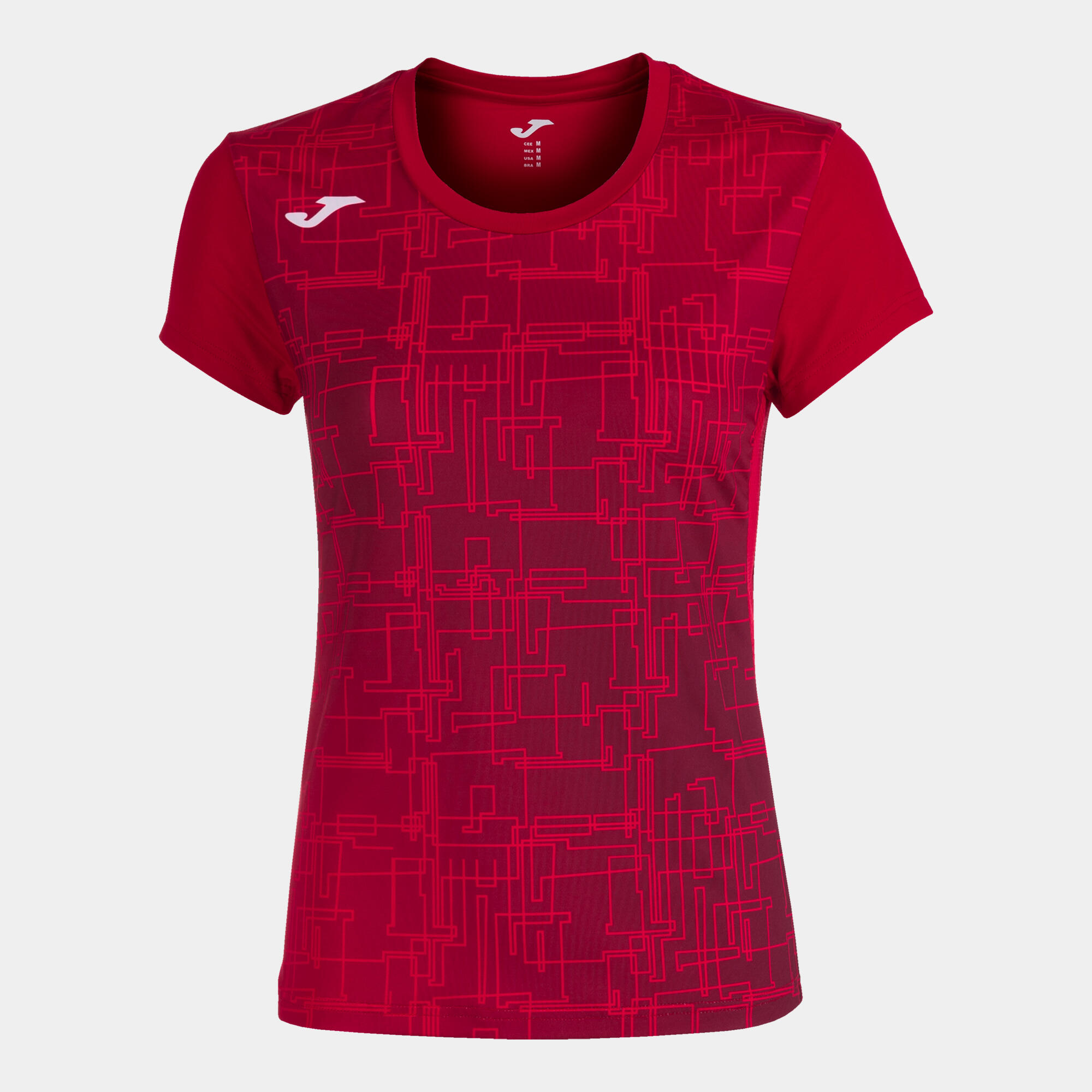 T-shirt manga curta running criança joma elite viii vermelho