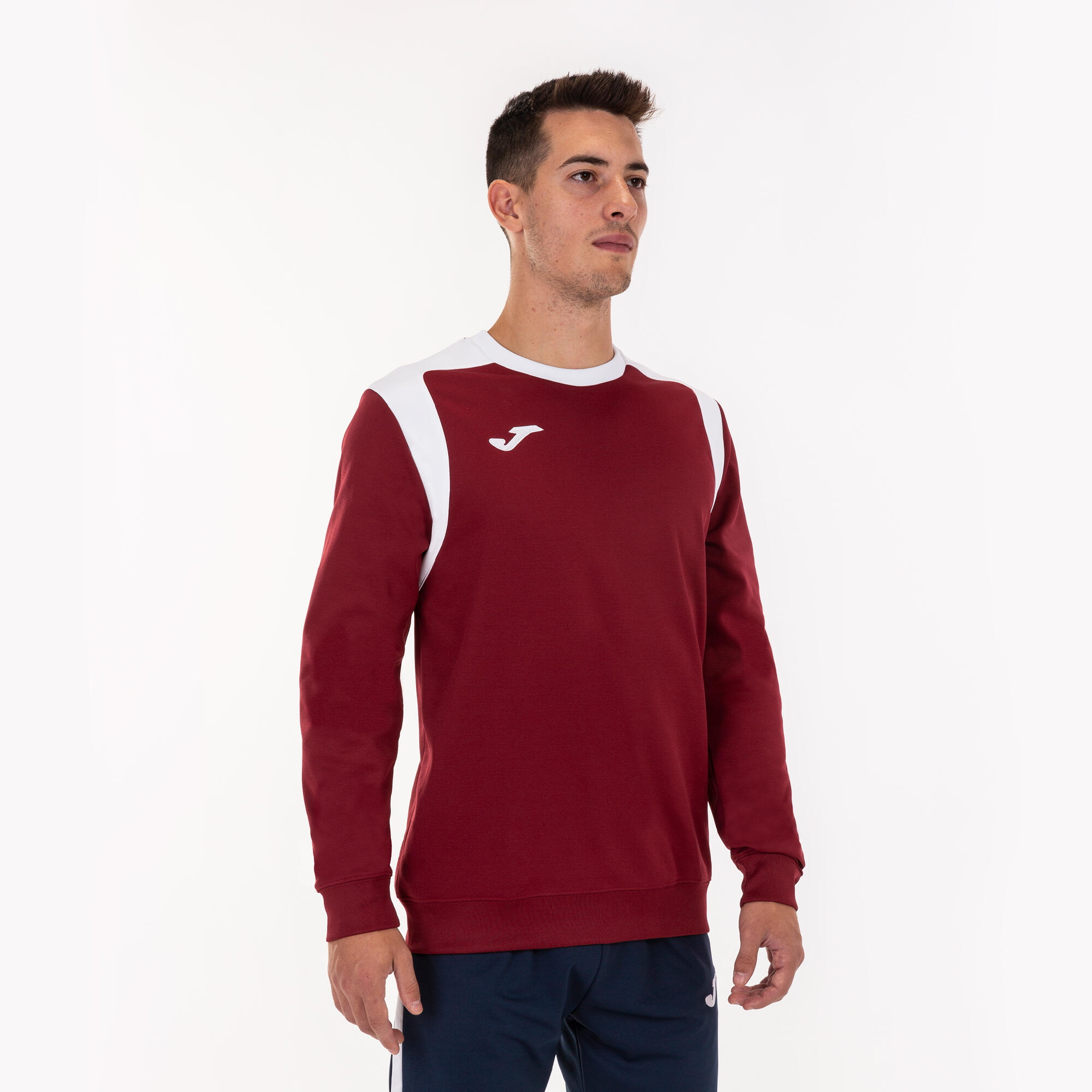 Felpa girocollo uomo ( fleece) joma bordeaux 5/5