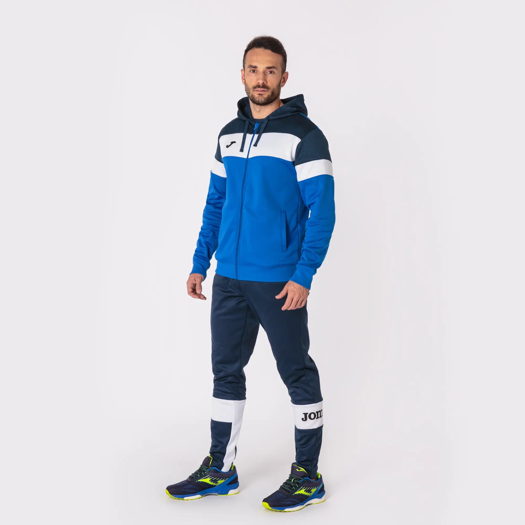 Chaqueta Con Capucha Fútbol Hombre Joma Crew IV Royal 4/5
