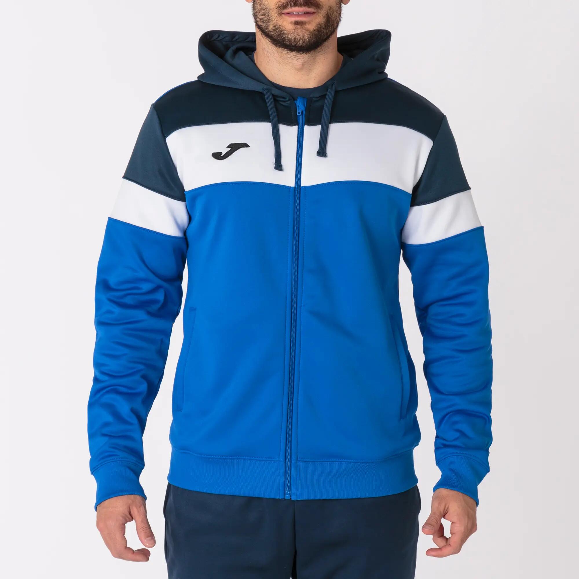 Chaqueta Con Capucha Fútbol Hombre Joma Crew IV Royal 2/5