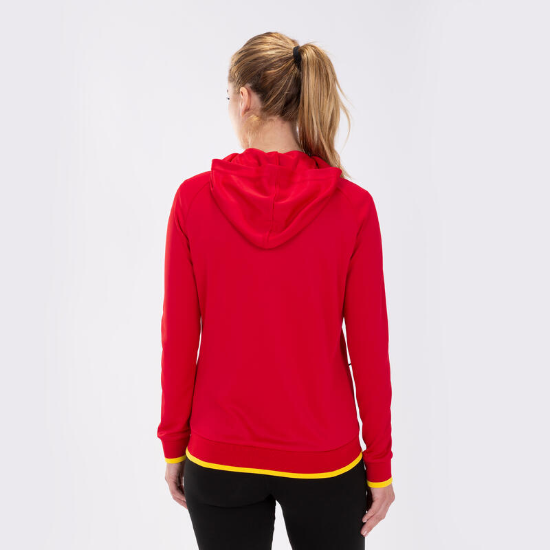 Chaqueta Con Capucha Fútbol Mujer Joma Supernova II Rojo