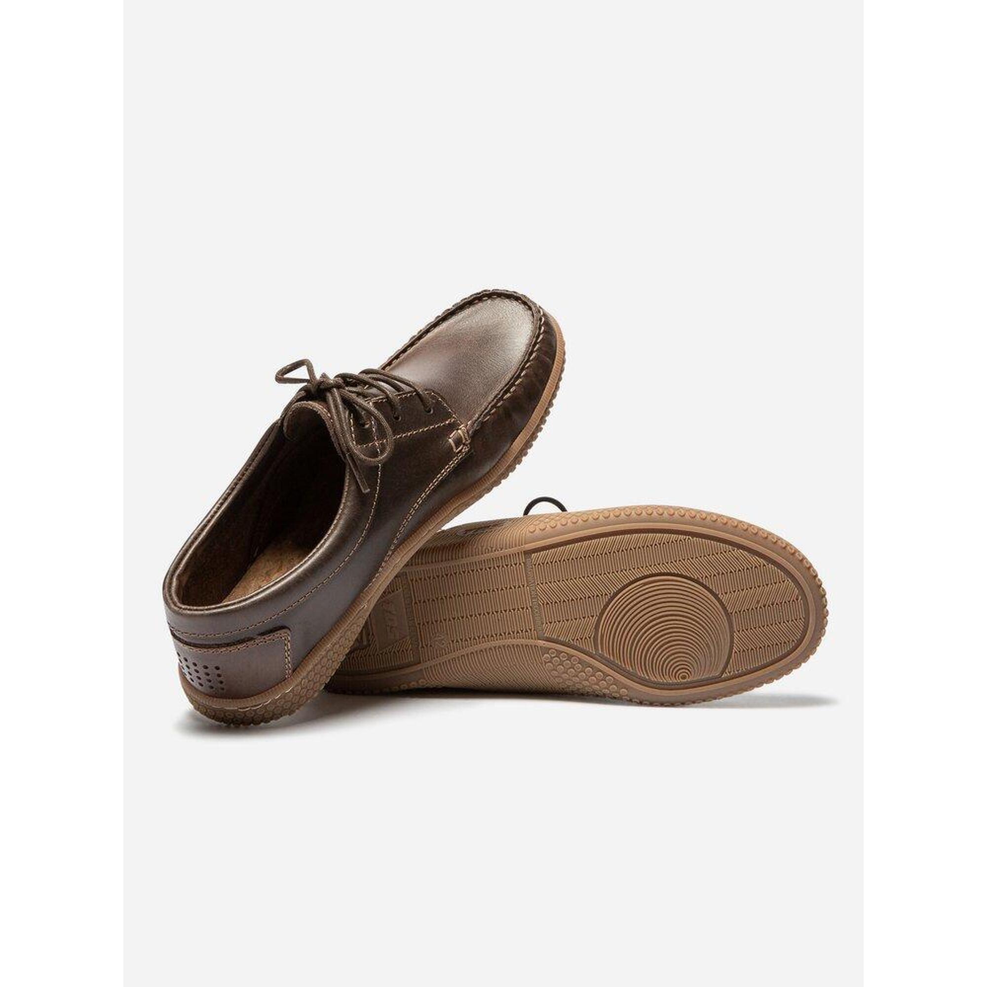 Chaussures bateau Homme - GALILEO Acajou + Miel