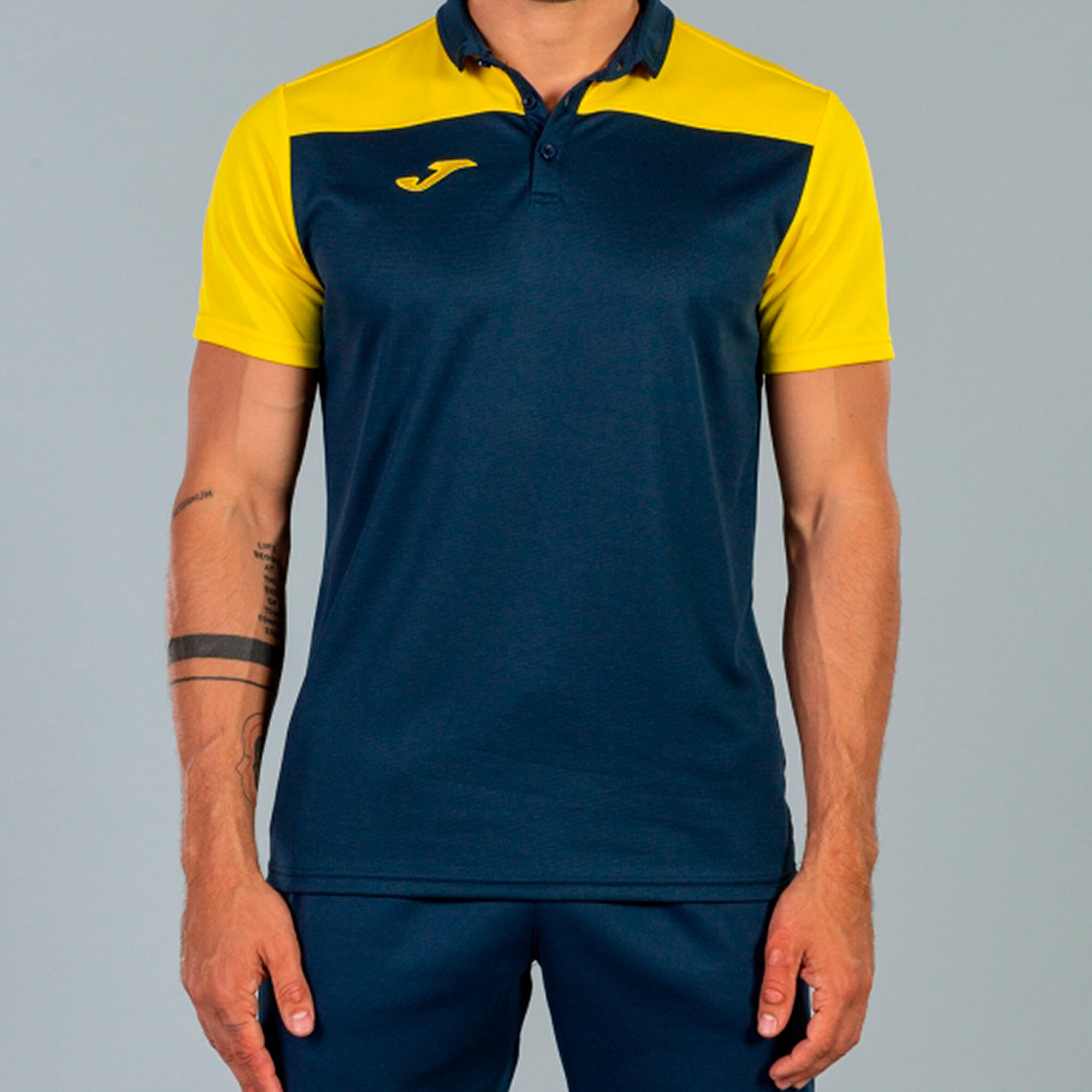 Pólo M/c Futebol Homem Joma Hobby II Azul Marinho 2/5