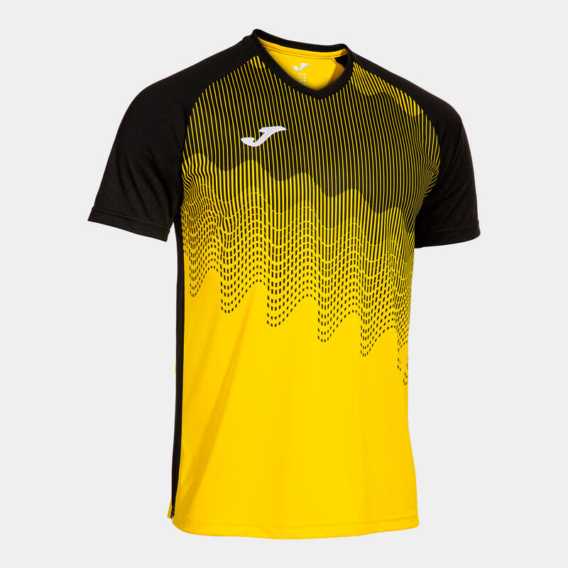 Tricou pentru bărbați Joma Tiger VI Geel-Zwart L-Sporty & Breathable