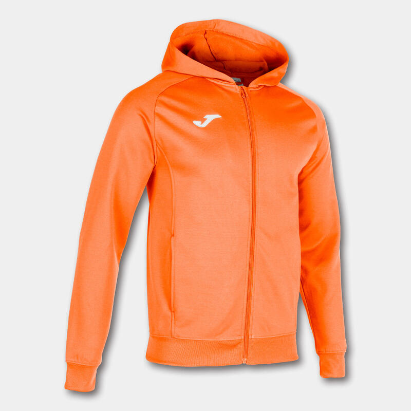 Chaqueta Con Capucha Fútbol Niños Joma Menfis Naranja Flúor