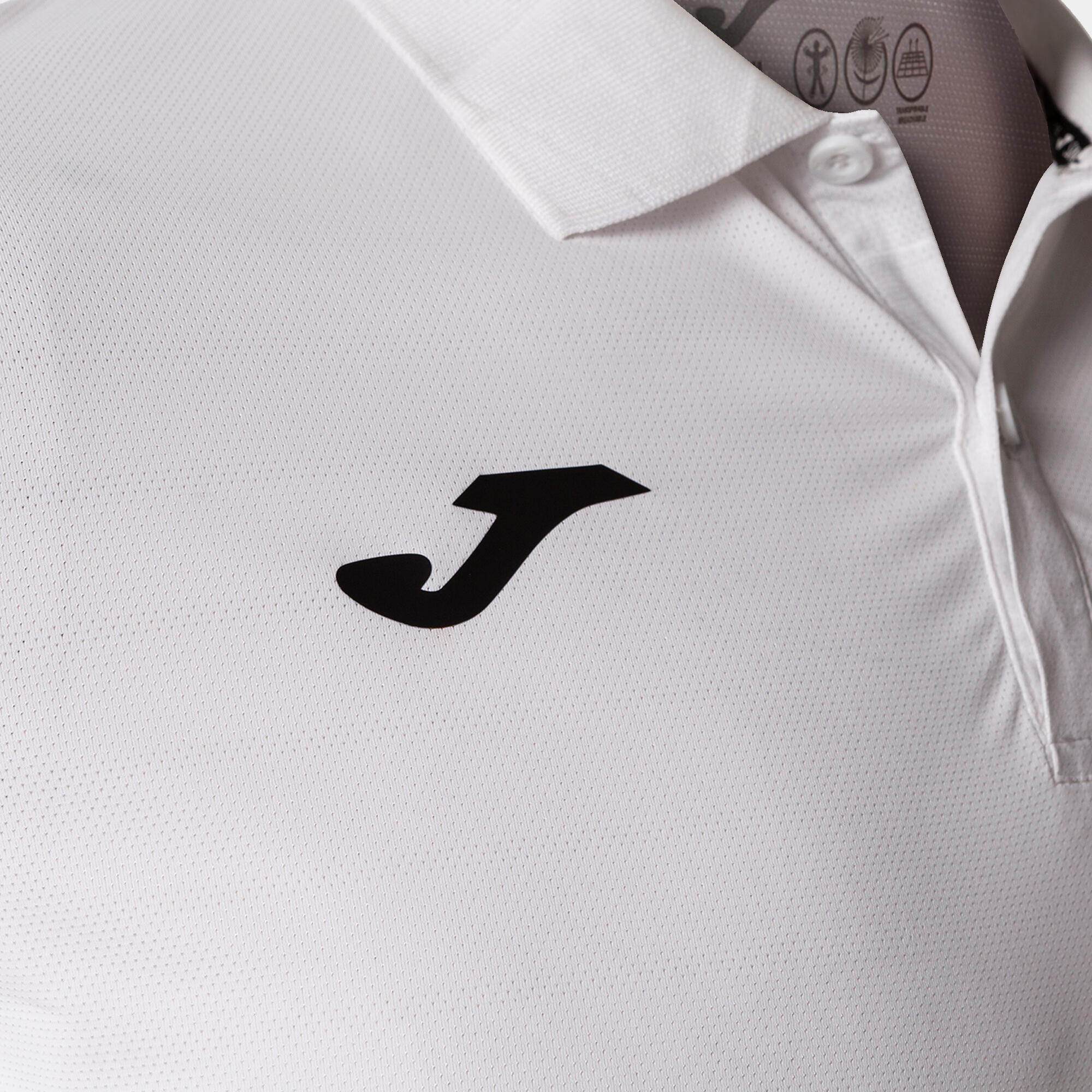 Polo Manga Corta Pádel Niños Joma Torneo Blanco 4/5