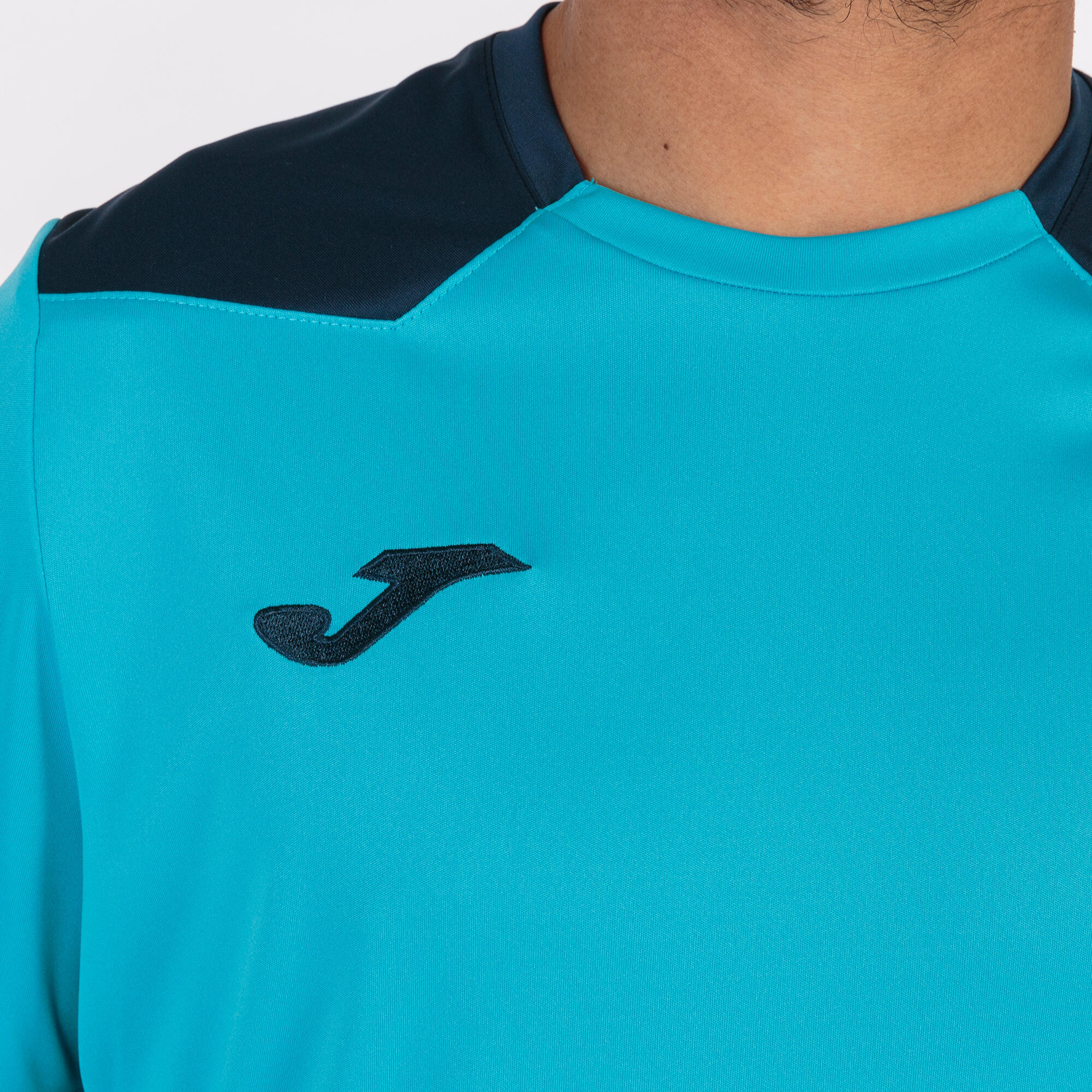 Maillot Manches Courtes Football Enfants Joma Championship VI Turquoise Fluo 5/5