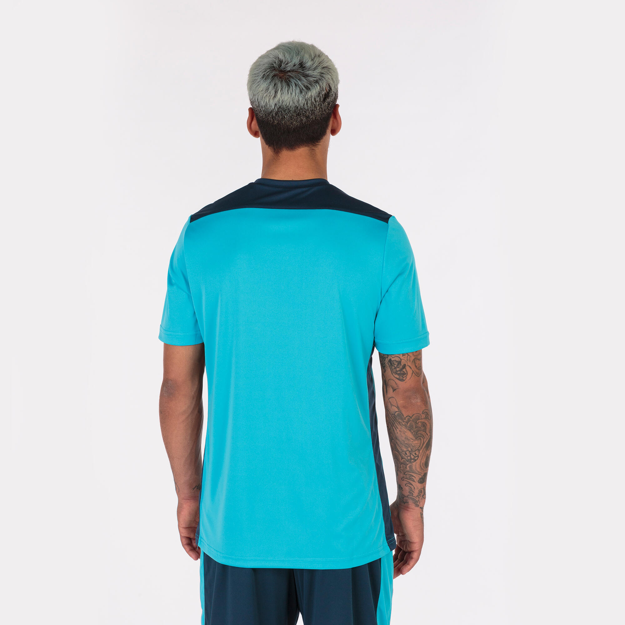 Maillot Manches Courtes Football Enfants Joma Championship VI Turquoise Fluo 3/5