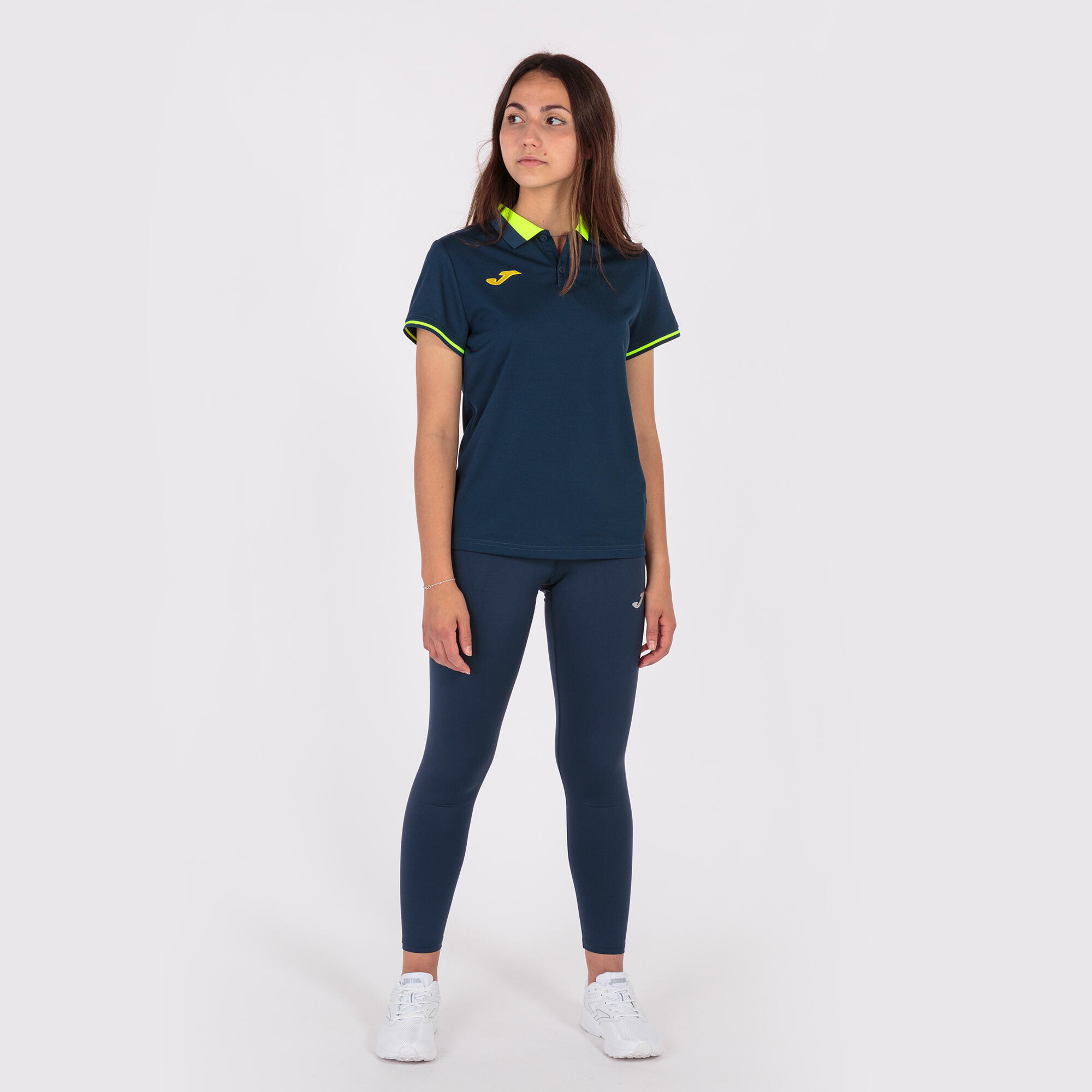 Polo Manches Courtes Football Femme Joma Championship VI Bleu Marine 4/5