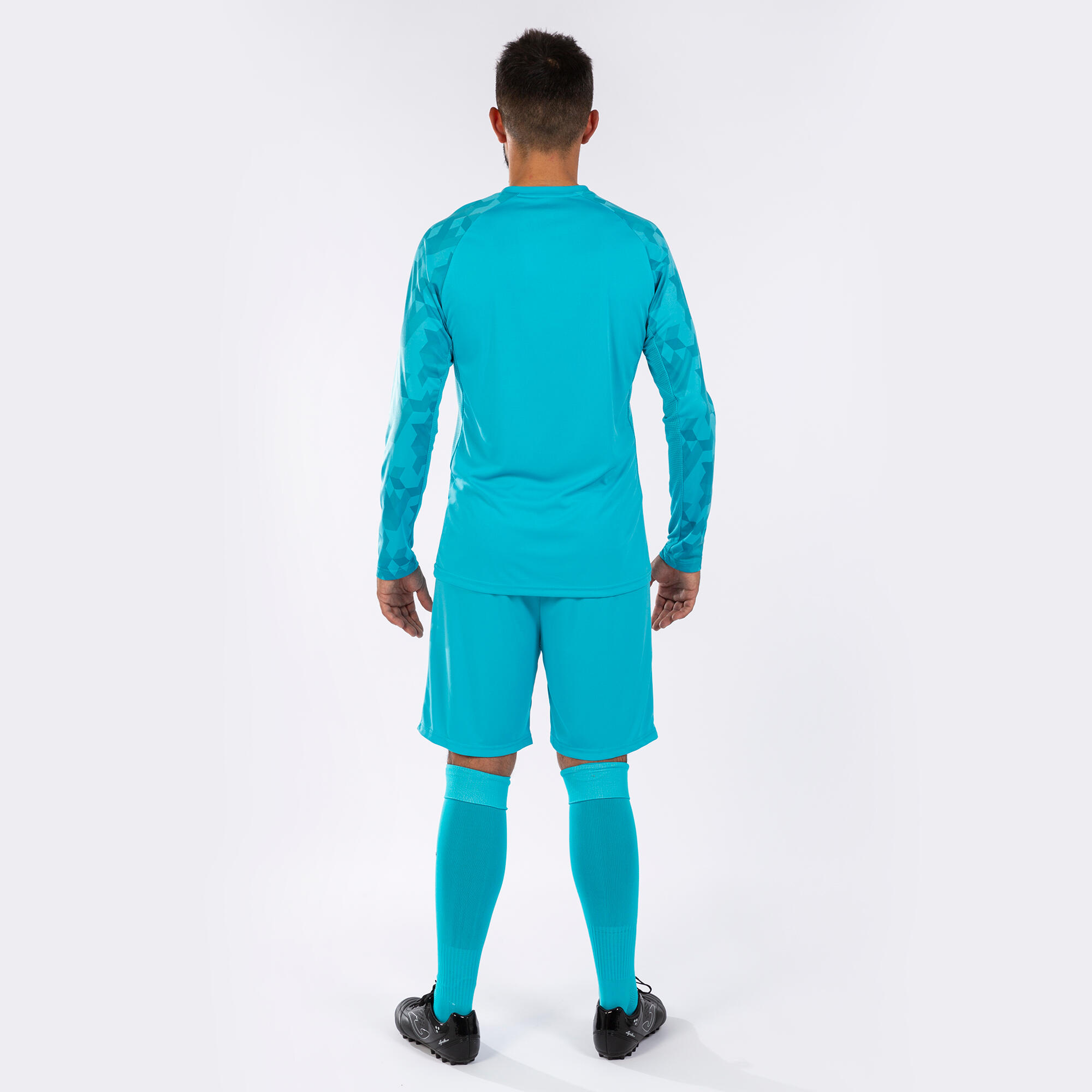 Conjunto Futebol Homem Joma Zamora VII Azul-Turquesa Fluor 3/5
