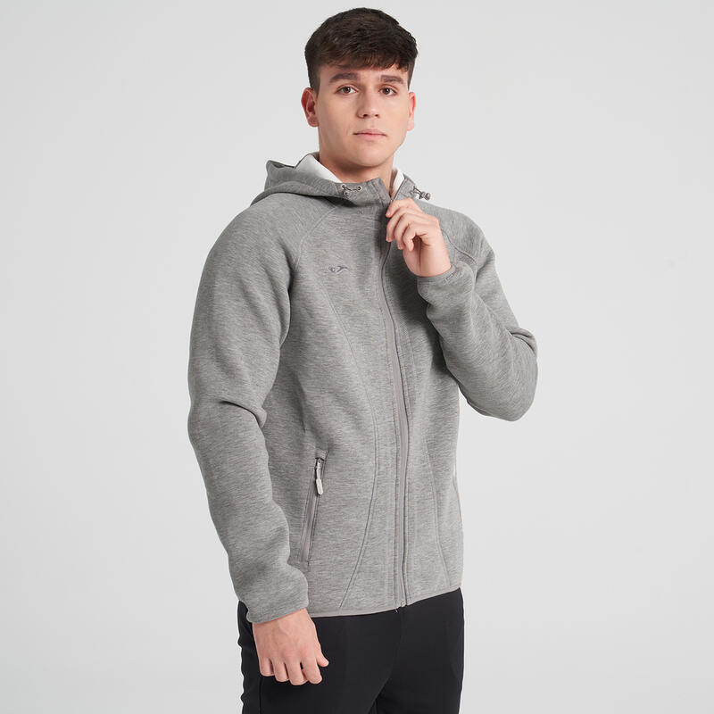 Férfi pulóver, Joma Basilea Softshell Hoodie, szürke